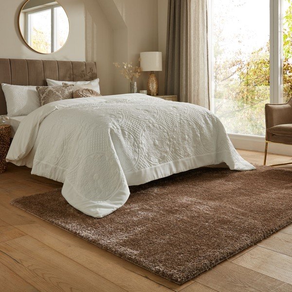 Iš perdirbto pluošto kilimas rudos spalvos 120x170 cm Velvet – Flair Rugs-image-1