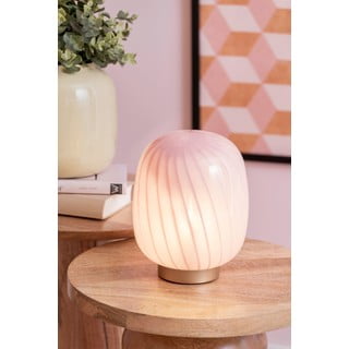 Šviesiai rožinės spalvos stalinis šviestuvas (aukštis 20 cm) su stiklo gaubtu Summer Globe – Leitmotiv