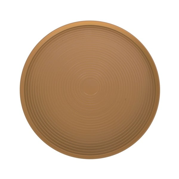 Geltonos spalvos metalinis šoninis staliukas Leitmotiv Force, aukštis 37,5 cm-image-2