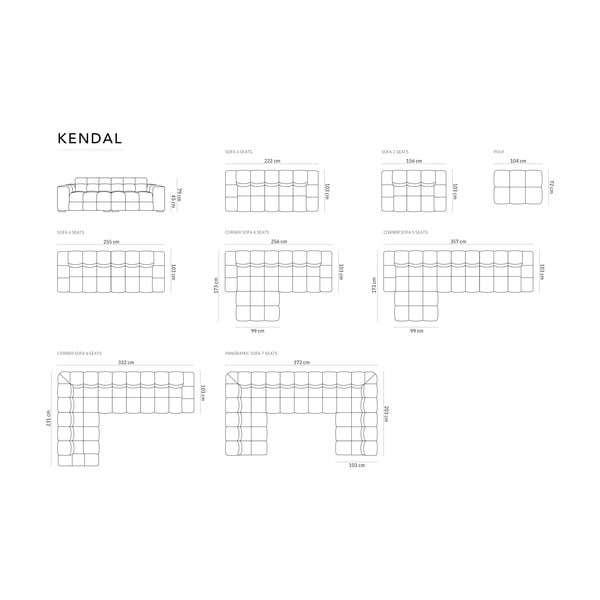 Šviesiai pilkos spalvos taburetė Kendal – Micadoni -image-4