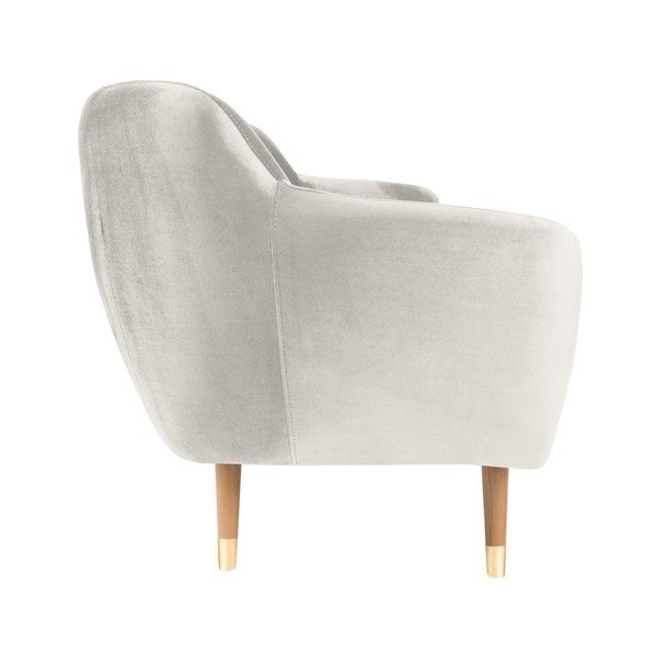 Kreminės spalvos aksominė sofa Mazzini Sofas Benito, 188 cm-image-3
