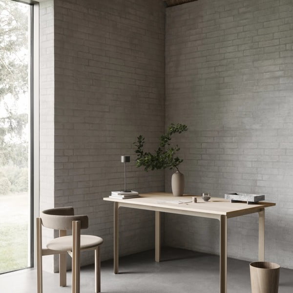 Natūralios spalvos iš ąžuolo medienos šiukšliadėžė biurui 9 l WILO – Blomus-image-2