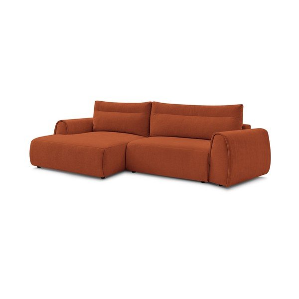 Kampinė sofa oranžinės spalvos Aden – Bobochic Paris-image-3