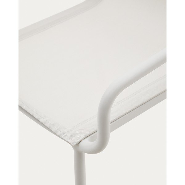 Metalinė sodo kėdė baltos spalvos Galdana – Kave Home-image-4