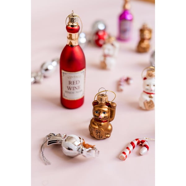 Iš stiklo eglutės papuošimai 4 vnt. Candy Cane – Sass & Belle-image-1