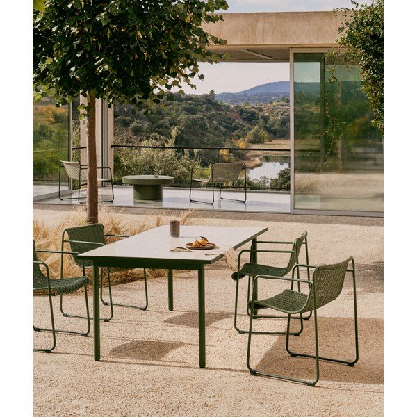 Iš keraminės plokštės sodo valgomojo stalas 101x223 cm Maurina – Kave Home-image-3