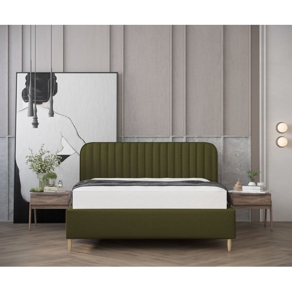 Viengulė lova žalios spalvos audiniu dengta su sandėliavimo vieta su lovos grotelėmis 120x200 cm Noto – Maison de Rêve-image-4