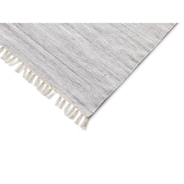 Šviesiai pilkas lauko kilimas iš perdirbto plastiko Universal Liso, 140 x 200 cm-image-2