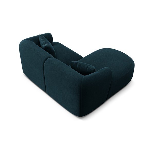 Smaragdinės spalvos kampinė sofa iš velveto (su kairiuoju kampu/su gultu) Campi – Cosmopolitan Design-image-4