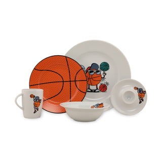 5 dalių vaikiškas porcelianinis valgomojo rinkinys Kütahya Porselen Basketball