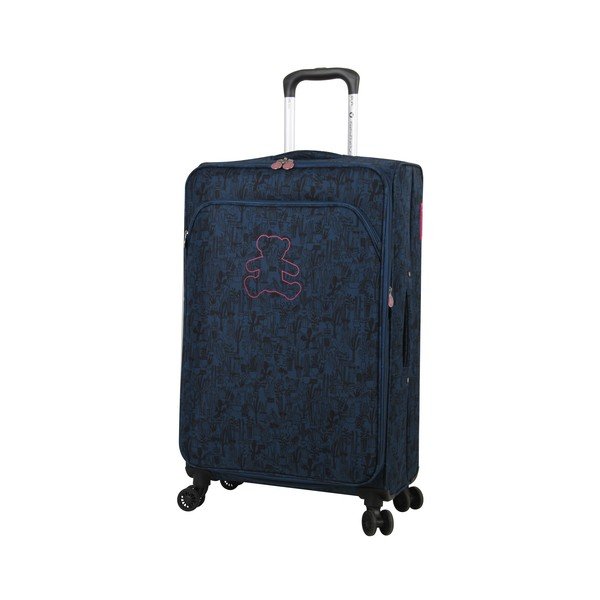 Lulucastagnette Teddy Bear mėlynas 4 ratų bagažas, 71 l-image-1