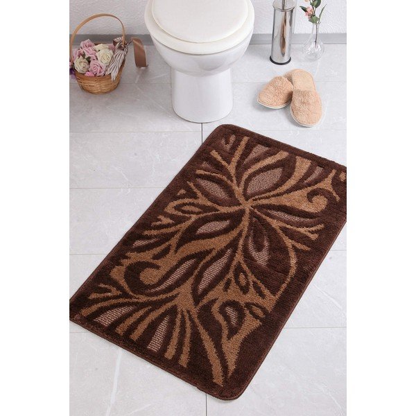 Vonios kilimėlis rudos spalvos 60x100 cm Lotus – Foutastic
