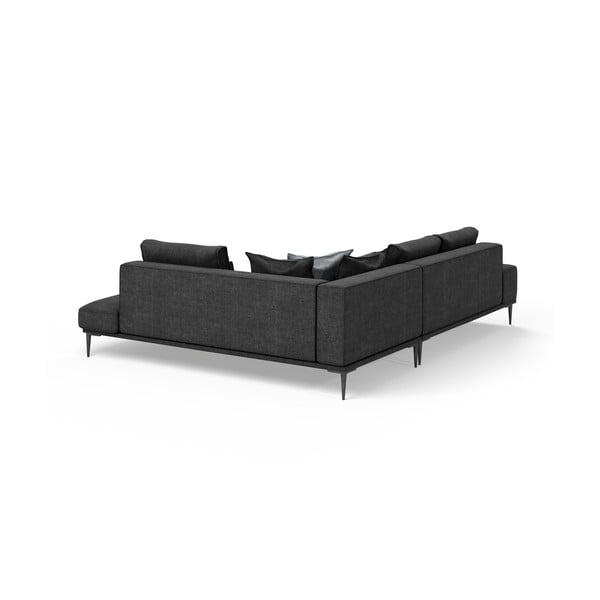 Juoda sofa-lova Interieurs 86 Liege, kampas dešinėje-image-2