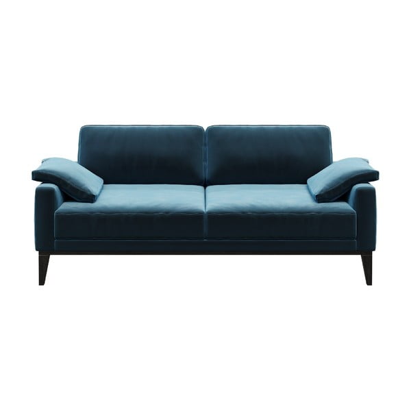 Mėlynos spalvos aksominė sofa MESONICA Musso, 173 cm