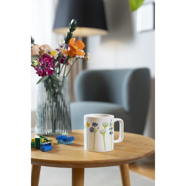 Baltos spalvos keraminis vaikiškas puodelis 300 ml Meadow Flowers – LEGO®-image-1