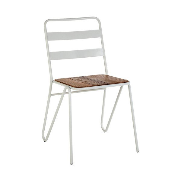 Baltos spalvos/natūralios spalvos iš guobos masyvo valgomojo kėdė District – Premier Housewares