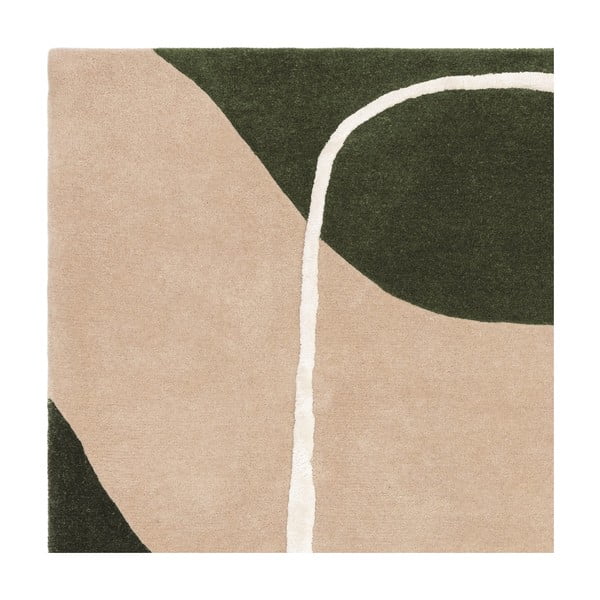 Rankų darbo iš vilnos kilimas žalios spalvos 120x170 cm Matrix – Asiatic Carpets-image-3