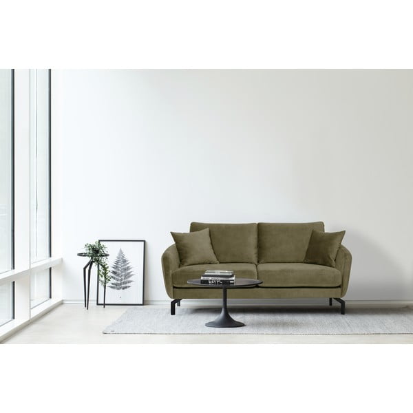 Žalia sofa su aksominiu užvalkalu Scandic Magic, 190 cm pločio-image-1
