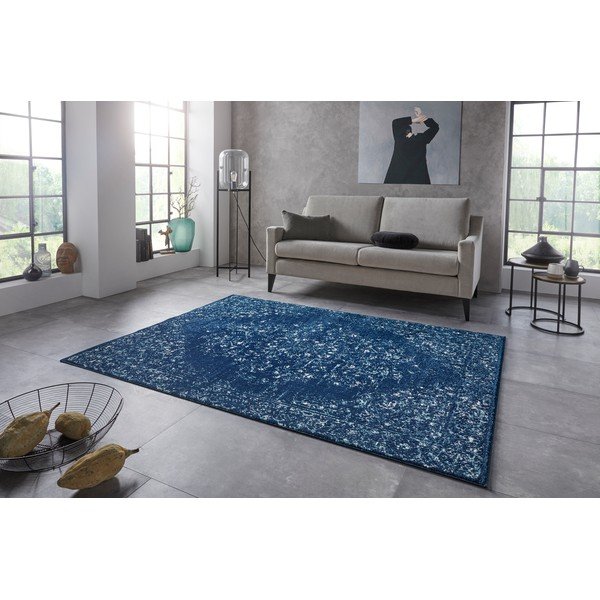 Tamsiai mėlynas kilimas Nouristan Pandeh, 80 x 150 cm-image-1