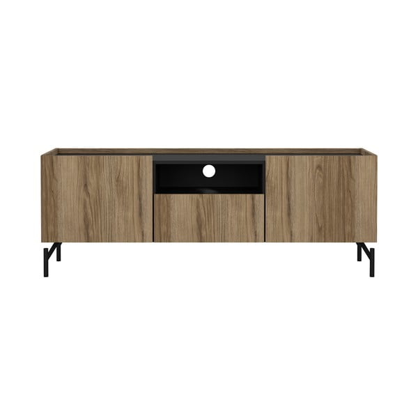 Rudos spalvos TV spintelė iš ąžuolo 147x54x41 cm Bergen – Tvilum