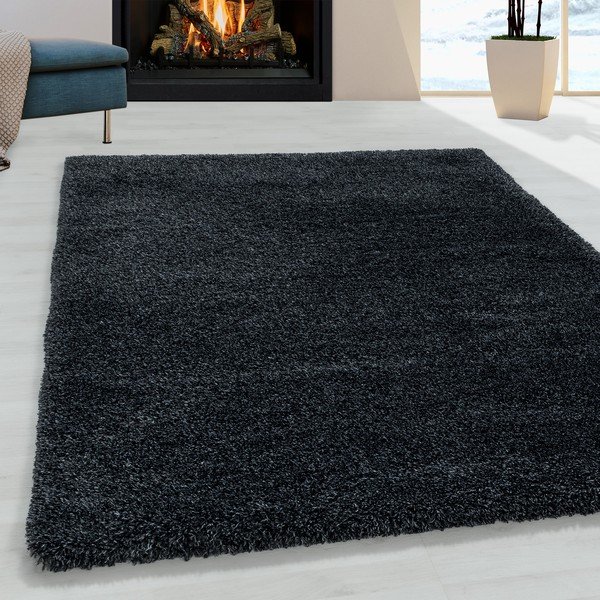 Antracito spalvos kilimas 120x170 cm Fluffy – Ayyildiz Carpets-image-1