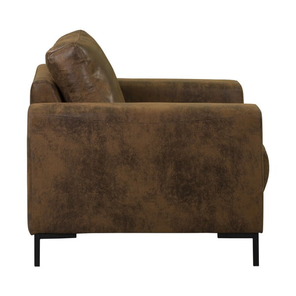 Rudos spalvos iš dirbtinės odos krėslas Lofty Lilly – Miuform-image-3