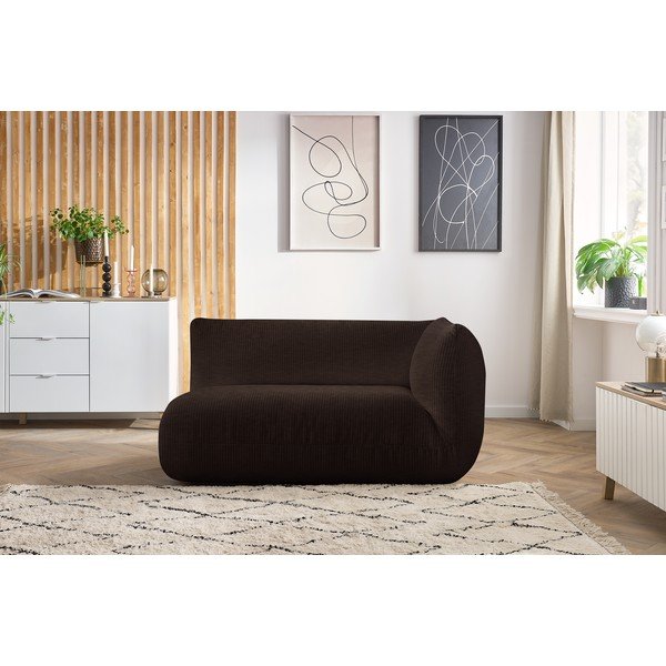 Modulinė sofa iš kordinio velveto tamsiai rudos spalvos (su dešiniuoju kampu) Lecomte – Bobochic Paris-image-4