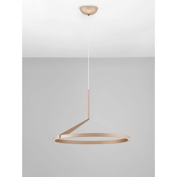 Rožinio aukso spalvos iš aliuminio kabantis šviestuvas LED su pritemdymo funkcija ø 60 cm Tilia – Nova Luce-image-4