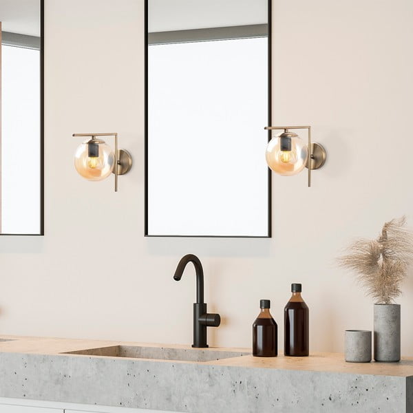 Sieninė lempa auksinės spalvos ø 15 cm Antique – Opviq lights-image-1