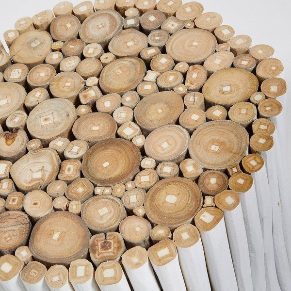 Balta tikmedžio taburetė Kave Home Filippo, ⌀ 35 cm-image-2