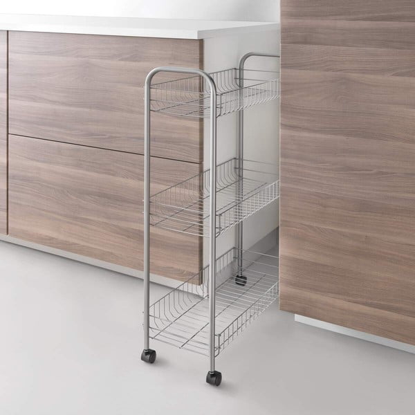 Mobilus stovas su 3 lentynomis Metaltex Ascona Slim De Luxe, aukštis 84 cm-image-2