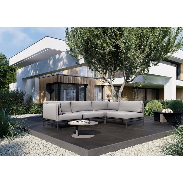 Sodo modulinė sofa šviesiai pilkos spalvos 234 cm Dandy – Sit Sit-image-1