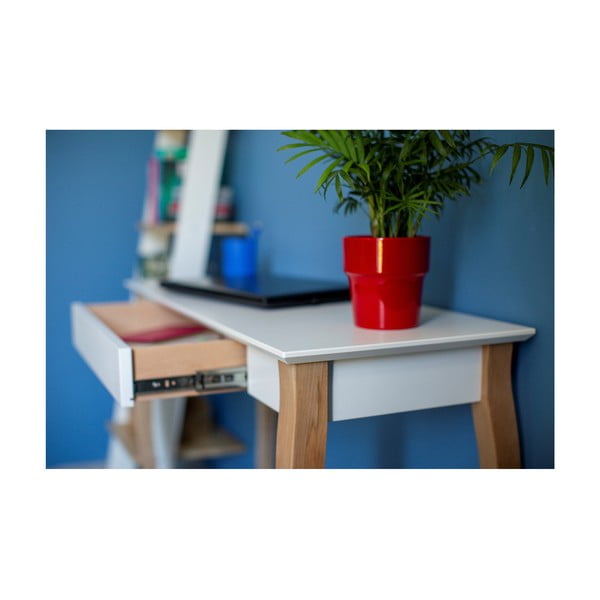Baltas rašomasis stalas Ragaba Lillo, 85 cm ilgio-image-3