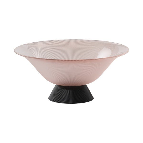Juodos spalvos/rožinės spalvos iš stiklo  dubuo ø 31,5 cm Ginger – Jotex