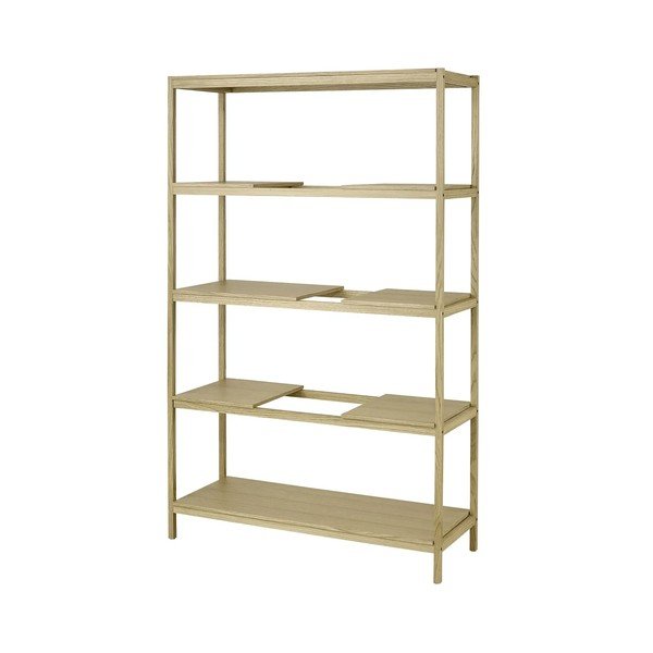 Natūralios spalvos pastatoma lentyna iš ąžuolo 105x170x40 cm Sukoya – Blomus-image-2