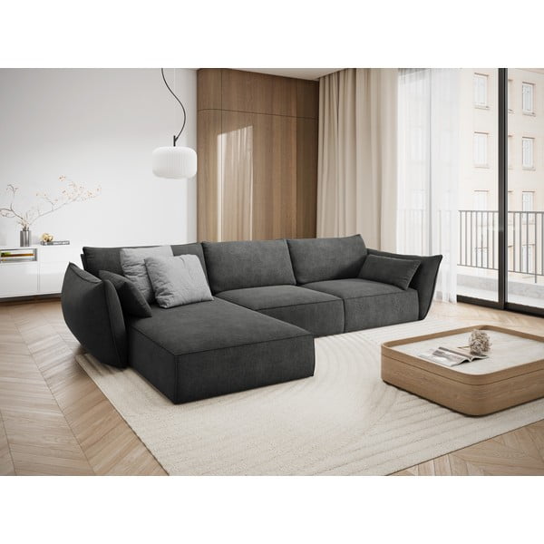 Pilka kampinė sofa (kairysis kampas) Vanda - Mazzini Sofas-image-1