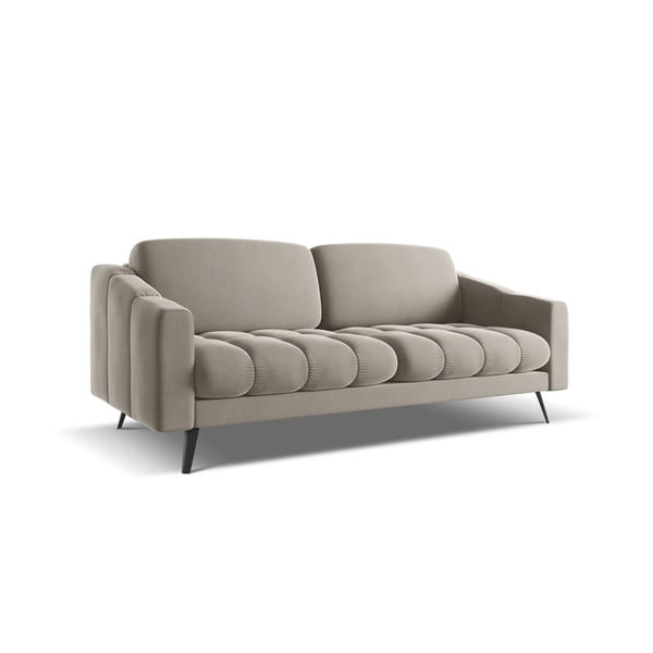 Smėlio spalvos iš velveto sofa 202 cm Nalu – Makamii-image-2