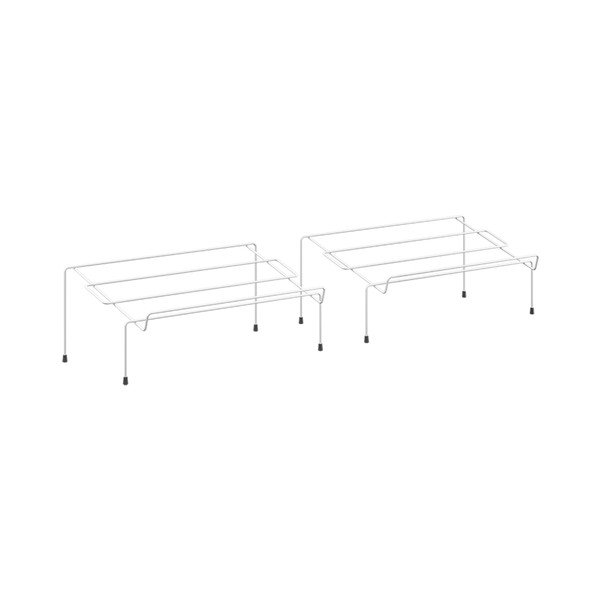 2 baltų nerūdijančio plieno batų lentynų rinkinys Metaltex Cipok-image-4