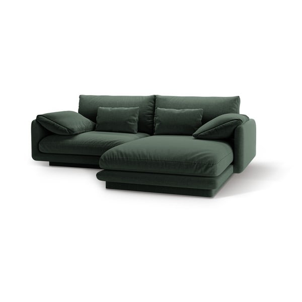 Kampinė sofa tamsiai žalios spalvos (su dešiniuoju kampu) Torino – Micadoni Home-image-1