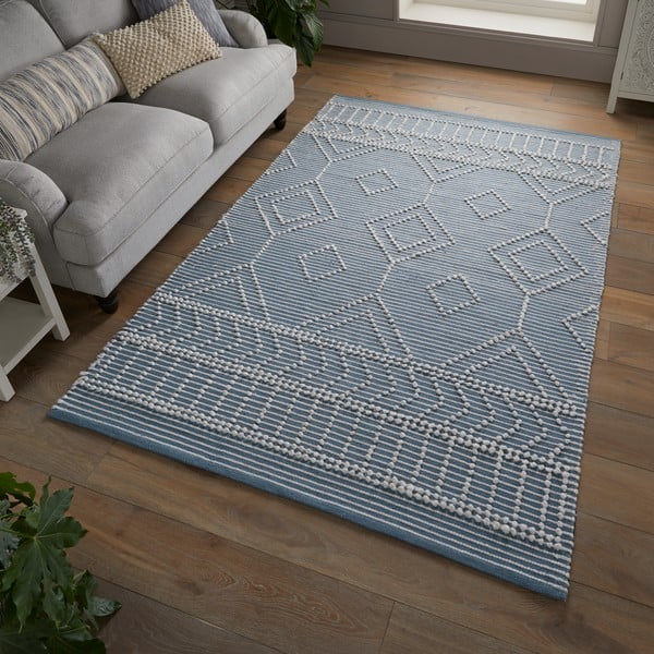 Mėlynas kilimas 230x160 cm Loop Robyn - Flair Rugs-image-1
