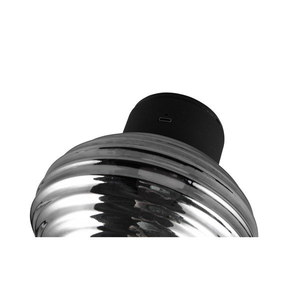 Tamsiai pilkos spalvos iš stiklo sieninė lempa LED USB ø 15,5 cm Earl – Reality-image-4