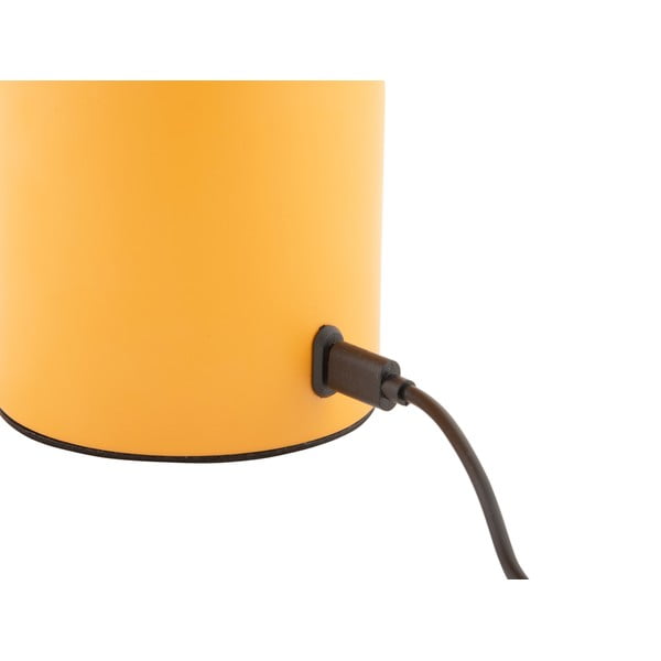 Stalinis šviestuvas ochros spalvos LED su pritemdymo funkcija (aukštis 29,5 cm) su metaliniu gaubtu/su stiklo gaubtu Camp – Leitmotiv-image-3