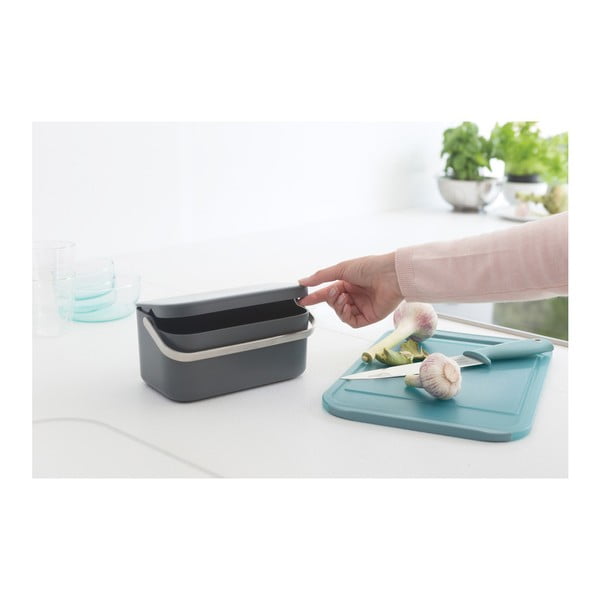 Maisto atliekų šiukšliadėžė tamsiai pilkos spalvos 1,8 l SinkSide – Brabantia-image-2