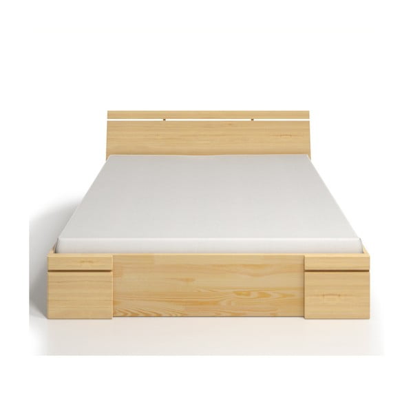 Dvigulė lova iš pušies medienos su stalčiumi SKANDICA Sparta Maxi, 160 x 200 cm