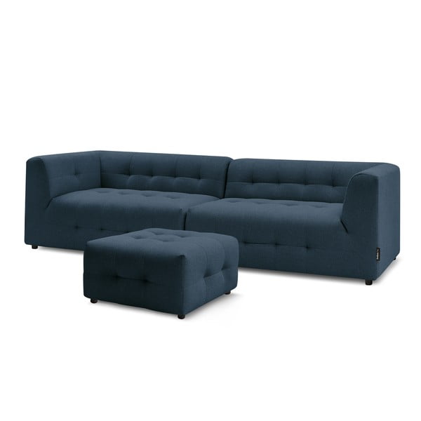 Tamsiai mėlyna sofa 324 cm Kleber - Bobochic Paris-image-3