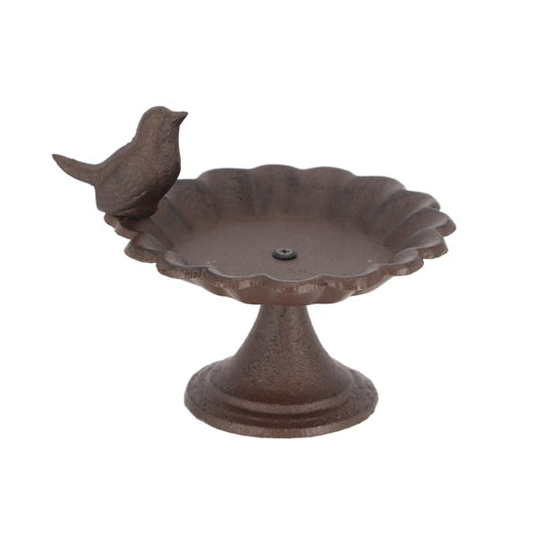 Ketaus lesyklėlė paukščiams su paukščiu ant žemos kojelės Esschert Design, plotis 19,2 cm-image-4