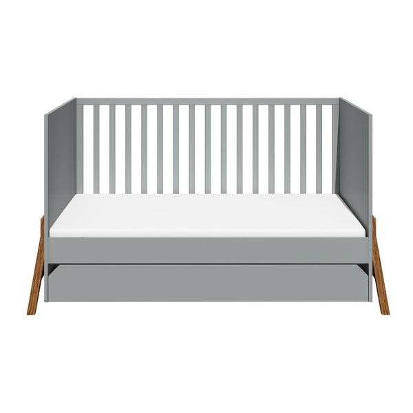 Pilka vaikiška lovelė su stalčiumi BELLAMY Lotta, 70 x 140 cm-image-1