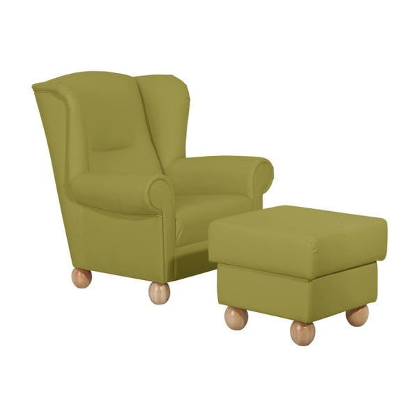 "Max Winzer Monarch Green Ottoman-image-1