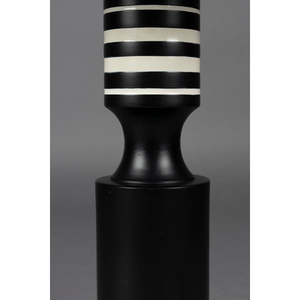 Juodos spalvos stalinis šviestuvas (aukštis 60 cm) su tekstiliniu gaubtu Virgil – Dutchbone-image-4