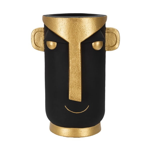 Aukšta vaza iš polirezino juodos spalvos/auksinės spalvos 40 cm Tribal – Mauro Ferretti